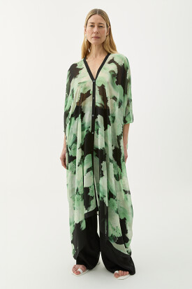 Rodebjer Agave blurry flower caftan
